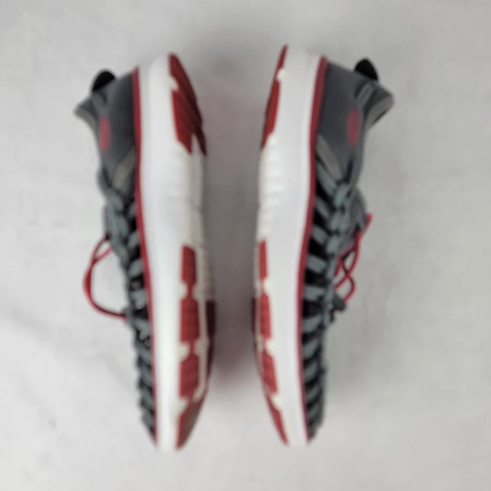 Keen Uneek O2 Sport Sandals‎ 1015485 Gray Red Size 4 Paracord Watershoes Hiking